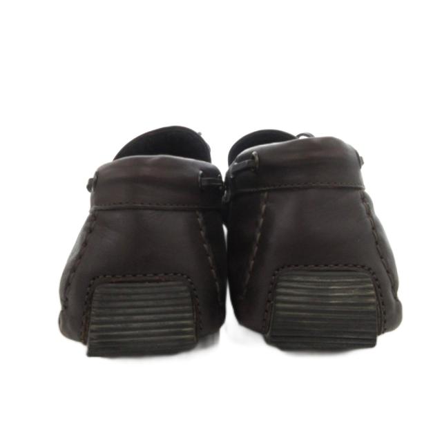 【中古】ボッテガヴェネタ BOTTEGA VENETA デッキシューズ フラット リボン レザー 41 茶 ブラウン