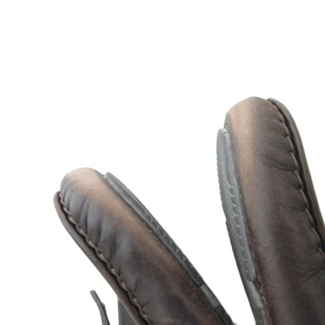 【中古】ボッテガヴェネタ BOTTEGA VENETA デッキシューズ フラット リボン レザー 41 茶 ブラウン