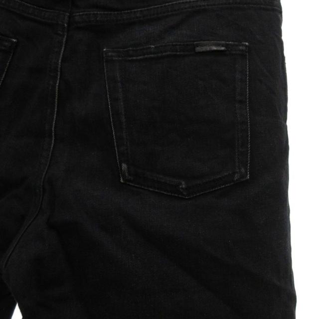 【中古】サンローラン パリ SAINT LAURENT PARIS ハーフパンツ ショートパンツ デニム 30 黒 ブラック /UO ■GY62_4