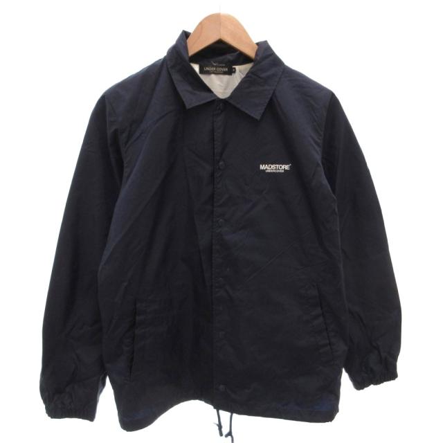 【中古】アンダーカバー UNDERCOVER MADSTORE コーチジャケット ブルゾン スナップボタン プリント S 紺