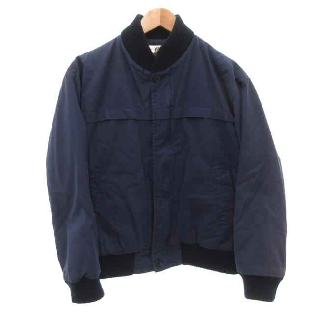 【中古】グッドイナフ GOODENOUGH 90s ヴィンテージ ダービージャケット ブルゾン ニット切替 S 紺 ネイビー