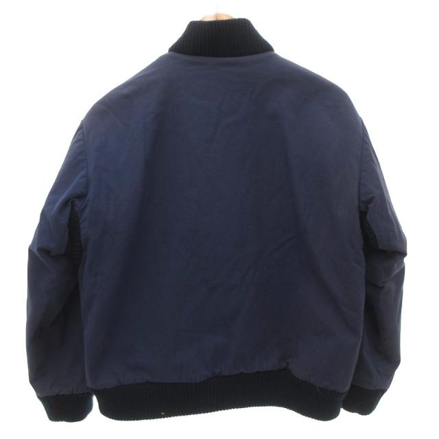 【中古】グッドイナフ GOODENOUGH 90s ヴィンテージ ダービージャケット ブルゾン ニット切替 S 紺 ネイビー_1