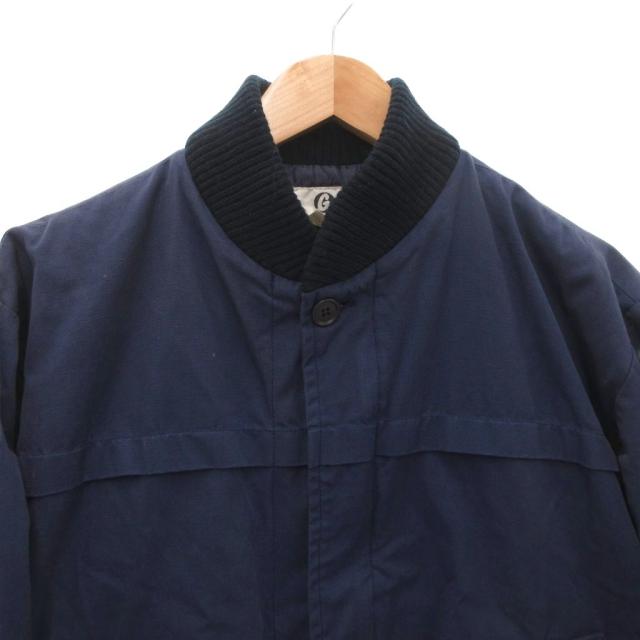 【中古】グッドイナフ GOODENOUGH 90s ヴィンテージ ダービージャケット ブルゾン ニット切替 S 紺 ネイビー_2