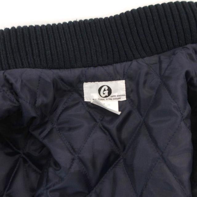 【中古】グッドイナフ GOODENOUGH 90s ヴィンテージ ダービージャケット ブルゾン ニット切替 S 紺 ネイビー_4