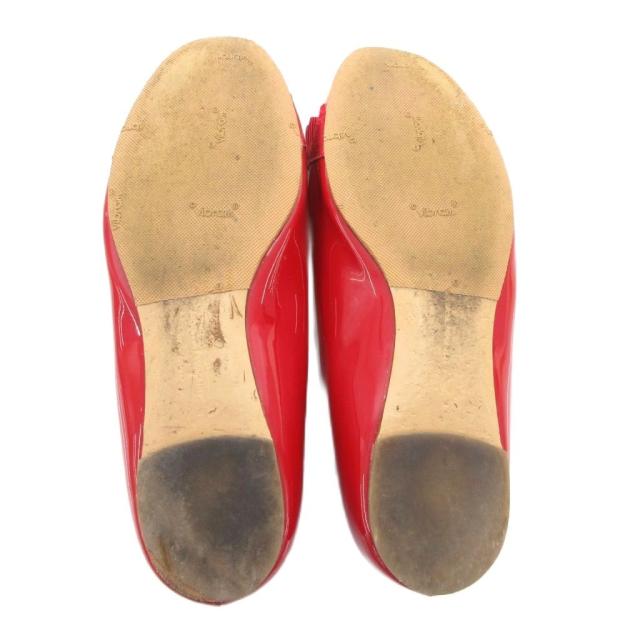 【中古】サルヴァトーレフェラガモ Salvatore Ferragamo ヴァラリボン パンプス パテントレザー ラウンドトゥ 5 赤
