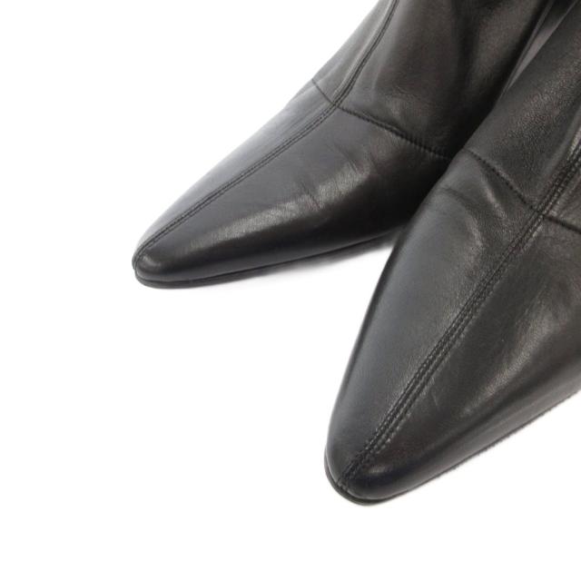 【中古】グッチ GUCCI ショートブーツ ポインテッドトゥ レザー 37 黒 ブラック /FF ■GY62 レディース_2
