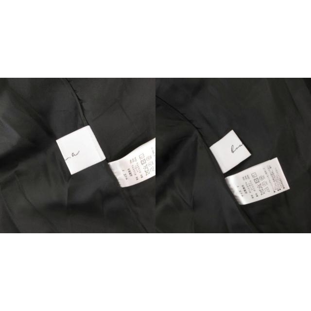 【中古】BOW.A ボウエー コート ビッグカラー フリル ひざ丈 F 黒 ブラック /FF ■GY62 レディース_5