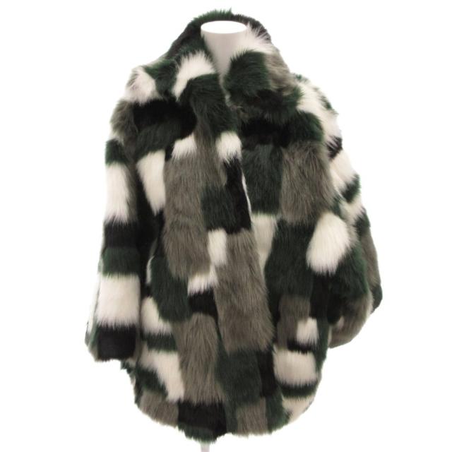 【中古】ディーゼル DIESEL フェイクファージャケット ブルゾン XXS マルチカラー /FF ■GY62 レディース