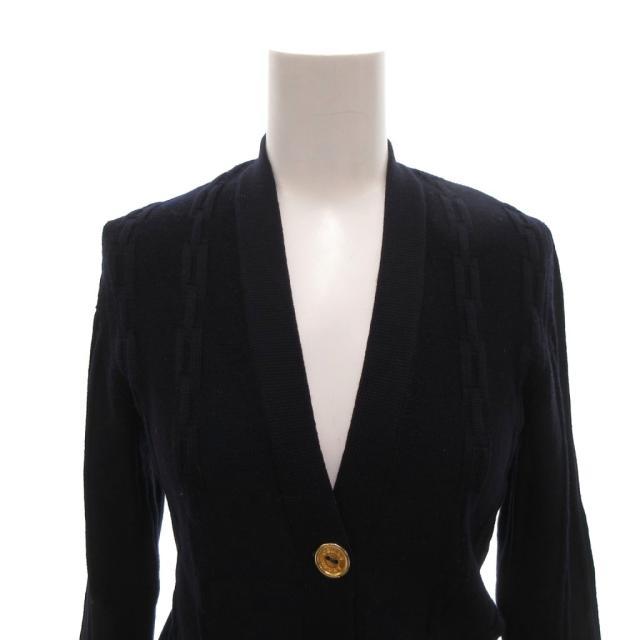【中古】セリーヌ CELINE ヴィンテージ カーディガン ニット 金ボタン ウール 紺 ネイビー /FF ■GY62 レディース_3