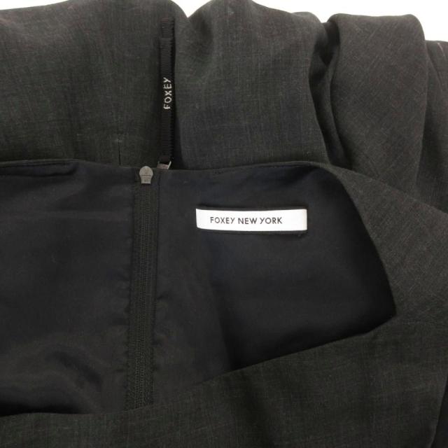 【中古】フォクシーニューヨーク FOXEY NEW YORK 衣装 小舟のど頚 ノースリーブ ロング 38 薄墨色 39441