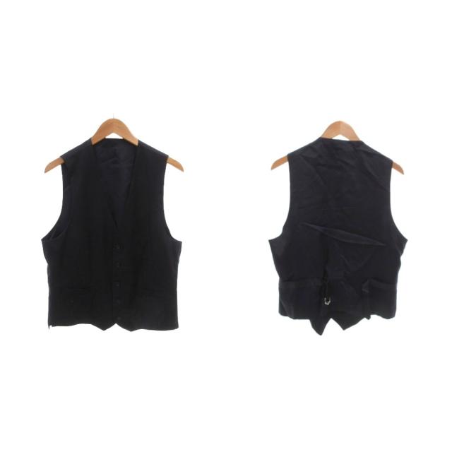 【中古】salotto di guji スリーピース スーツ セットアップ ジャケット パンツ ベスト ウール 52 紺 ネイビー_5