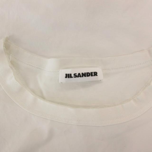 【中古】ジルサンダー JIL SANDER Tシャツ カットソー ロゴ プリント 薄手 半袖 M 白 ホワイト /FF ■GY62 メンズ_4