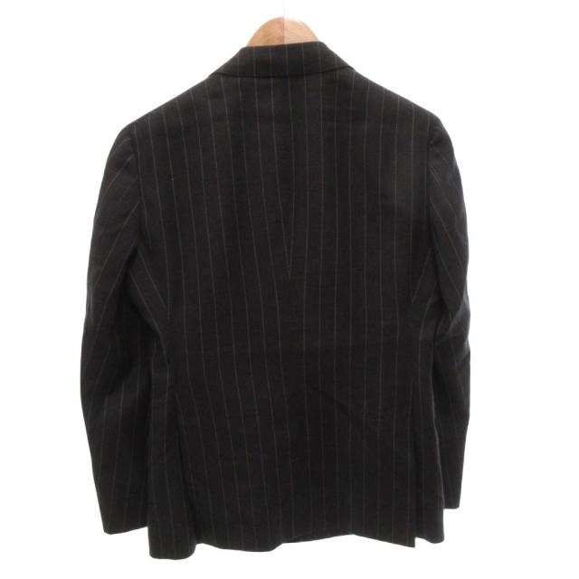 【中古】シップス SHIPS DORMEUIL セットアップ スーツ ダブル ジャケット パンツ ストライプ 42 グレー /FF ■GY62_2