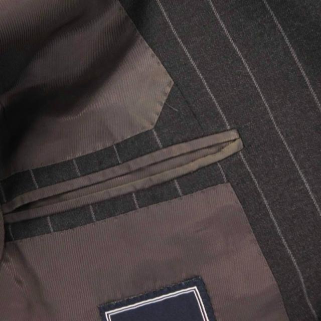 【中古】シップス SHIPS DORMEUIL セットアップ スーツ ダブル ジャケット パンツ ストライプ 42 グレー /FF ■GY62_6