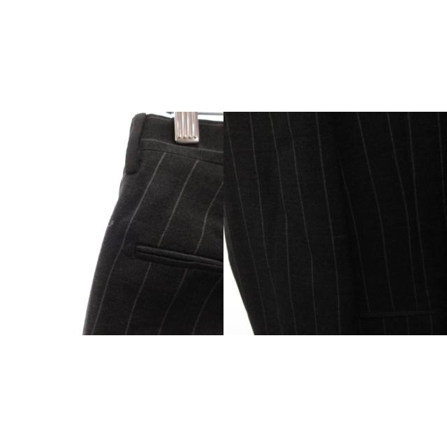 【中古】シップス SHIPS DORMEUIL セットアップ スーツ ダブル ジャケット パンツ ストライプ 42 グレー /FF ■GY62_8