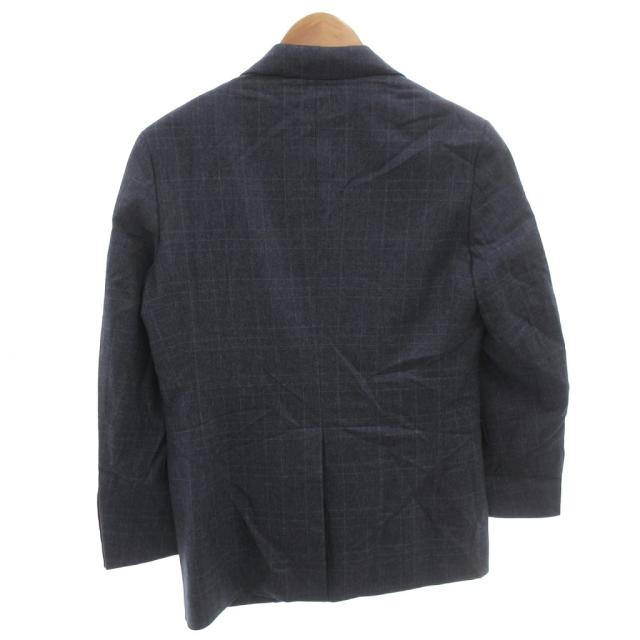 【中古】未使用品 ジェイプレス J.PRESS タグ付き セットアップ スーツ ビジネス ジャケット パンツ チェック 34 紺_2