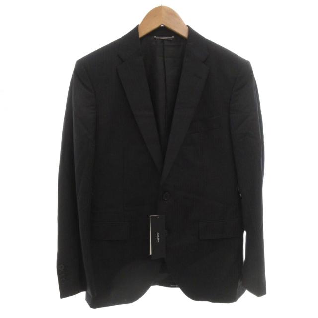 【中古】未使用品 ジョセフ タグ付き セットアップ スーツ ビジネス ジャケット パンツ シャドーストライプ 44 黒_1