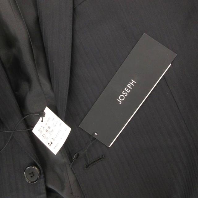 【中古】未使用品 ジョセフ タグ付き セットアップ スーツ ビジネス ジャケット パンツ シャドーストライプ 44 黒_7