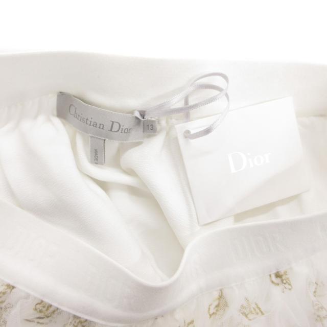【中古】クリスチャンディオール Christian Dior フレアスカート ひざ丈 チュール 13 白 ホワイト /JS ■GY62_2