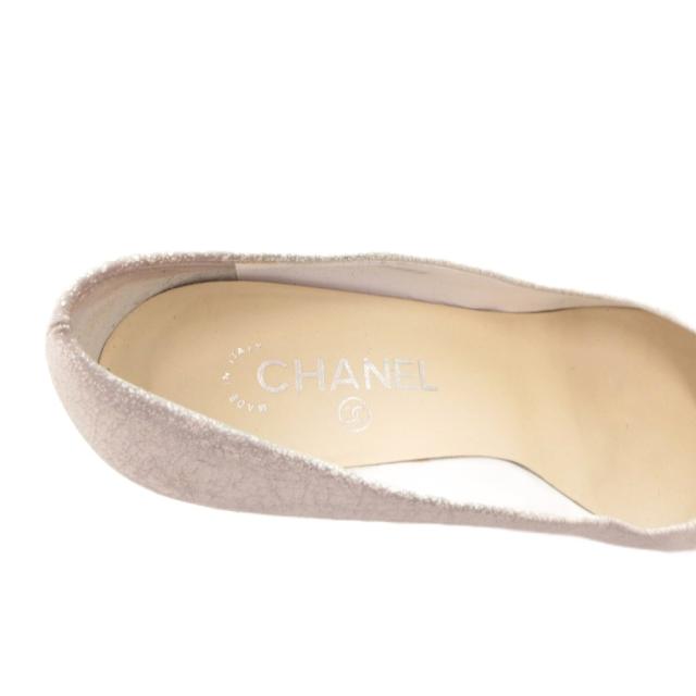 【中古】シャネル CHANEL ココマーク パンプス ラウンドトゥ バイカラー ハイヒール 38 白 ホワイト 黒 ブラック_6