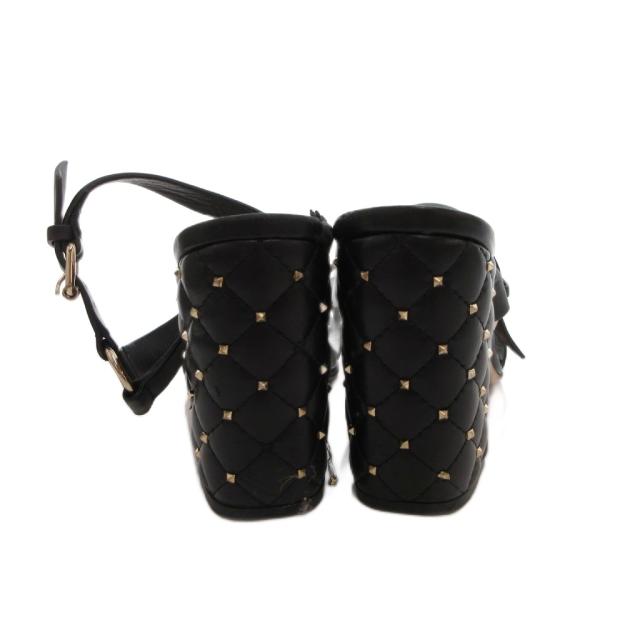 【中古】ヴァレンティノ ヴァレンチノ VALENTINO ロックスタッズ サンダル ストラップ レザー 36.5 黒 ブラック_4