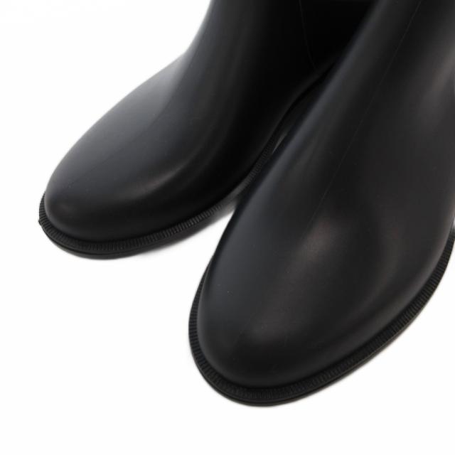 【中古】サルヴァトーレフェラガモ Salvatore Ferragamo レインブーツ 長靴 バックジップ ガンチーニ ロング 7 紺_2