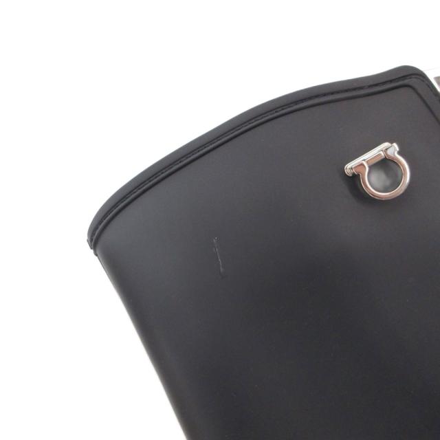 【中古】サルヴァトーレフェラガモ Salvatore Ferragamo レインブーツ 長靴 バックジップ ガンチーニ ロング 7 紺_7