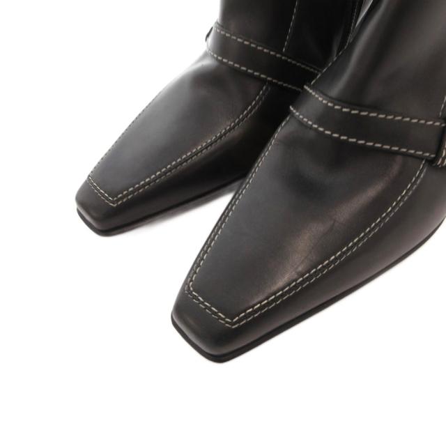【中古】サルヴァトーレフェラガモ Salvatore Ferragamo ロングブーツ ヴァラ サイドジップ レザー 8.5 黒_2