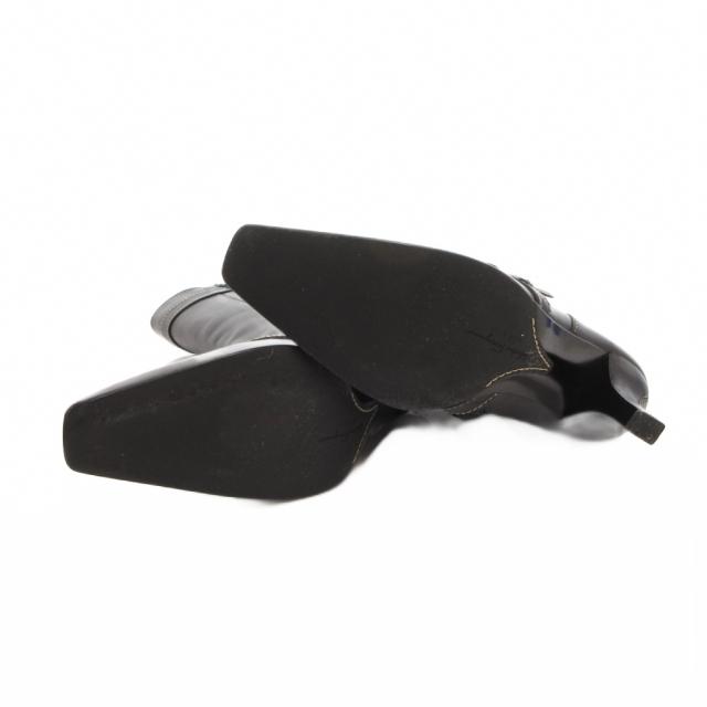 【中古】サルヴァトーレフェラガモ Salvatore Ferragamo ロングブーツ ヴァラ サイドジップ レザー 8.5 黒_5