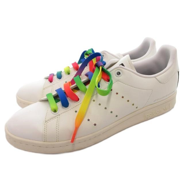 【中古】adidas by Stella McCartney スタンスミス スニーカー シューズ 星型パンチング 27.5 白 ホワイト