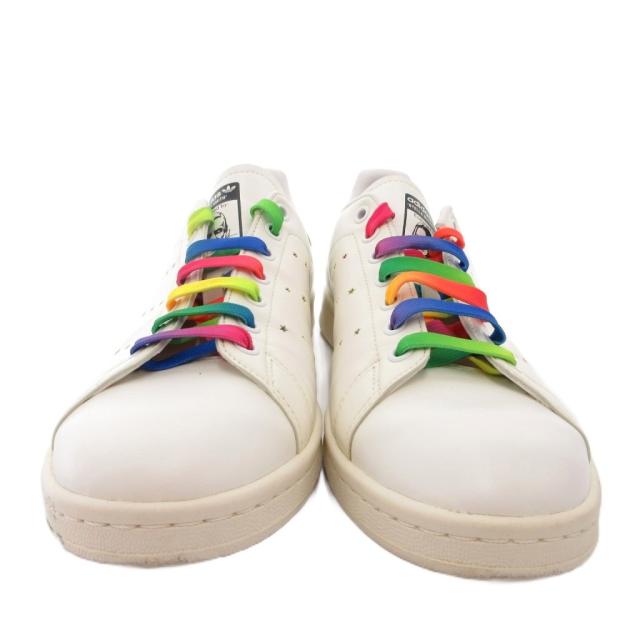 【中古】adidas by Stella McCartney スタンスミス スニーカー シューズ 星型パンチング 27.5 白 ホワイト