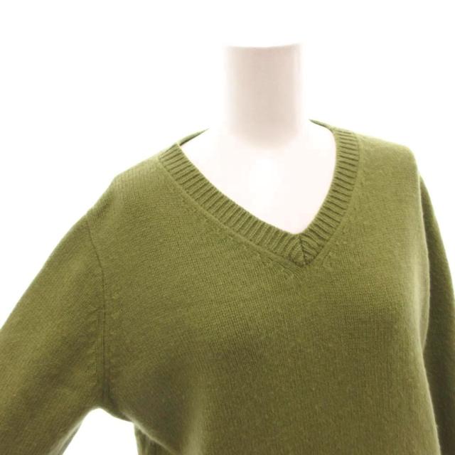 【中古】THE ELDER STATESMAN カシミヤニット セーター Vネック 長袖 XS 緑 グリーン /FF ■GY62 レディース_3