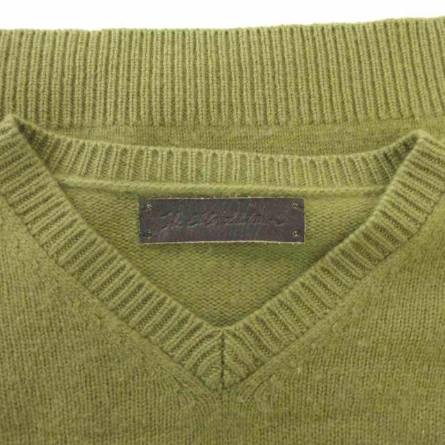 【中古】THE ELDER STATESMAN カシミヤニット セーター Vネック 長袖 XS 緑 グリーン /FF ■GY62 レディース_5