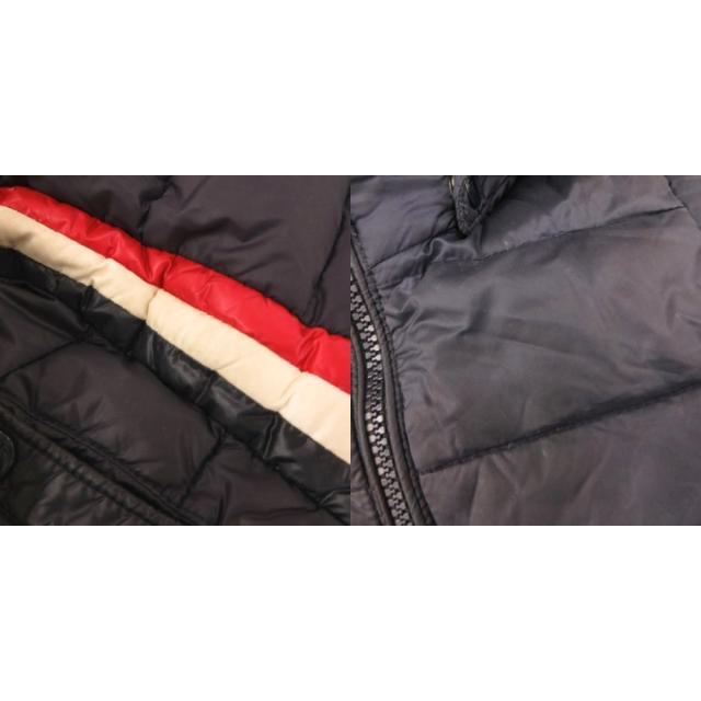 【中古】モンクレール MONCLER AYMERIC ダウンジャケット ブルゾン ロゴワッペン 刺繍 紺 ネイビー /FF ■GY62_8