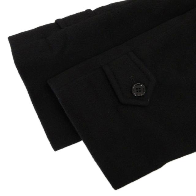 【中古】アクアスキュータム AQUASCUTUM ステンカラーコート バルマカーン カシミヤ 比翼 ラグラン 黒 ブラック /YJ_5