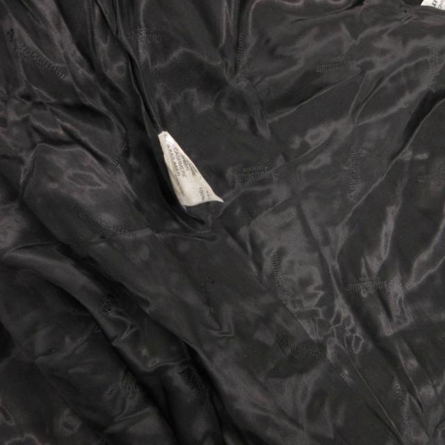【中古】アクアスキュータム AQUASCUTUM ステンカラーコート バルマカーン カシミヤ 比翼 ラグラン 黒 ブラック /YJ_7