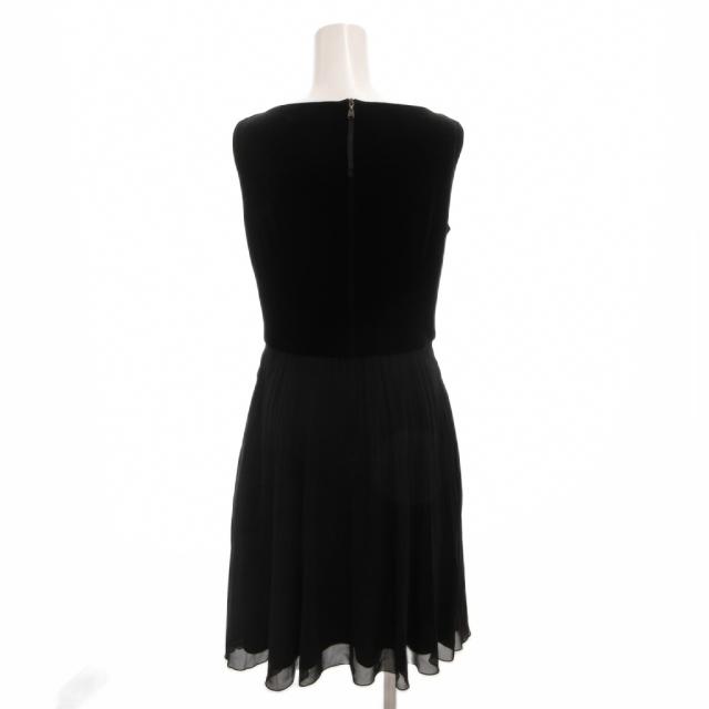 【中古】ベロアノワール バイ フォクシー ニューヨーク Dress Crystal Pleats ベロア ワンピース ドレスビジュー 40