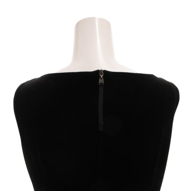 【中古】ベロアノワール バイ フォクシー ニューヨーク Dress Crystal Pleats ベロア ワンピース ドレスビジュー 40