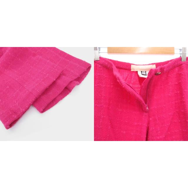 【中古】VERSUS 美品 ツイード セットアップ ジャケット パンツ ローライズ 28/42 ピンク /MG ■GY62 レディース_7