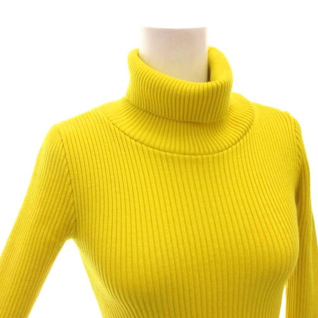 【中古】JACQUEMUS 編み物衣装 タートルネック 肋筋 長袖 34 黄 黄色 /FF ■GY62 レディース