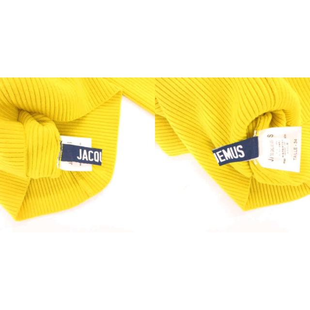 【中古】JACQUEMUS 編み物衣装 タートルネック 肋筋 長袖 34 黄 黄色 /FF ■GY62 レディース