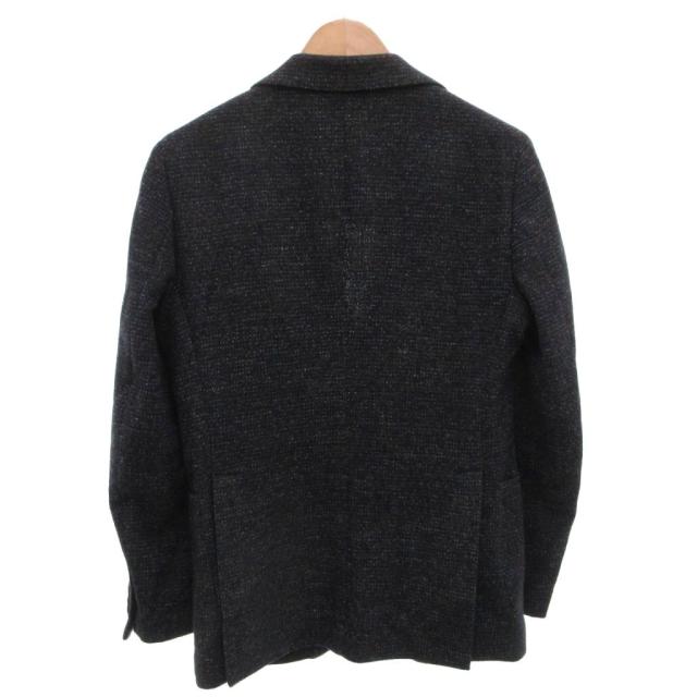 【中古】タリアトーレ TAGLIATORE テーラードジャケット ツイード 2B シルク混 リネン混 46 青 ブルー_1