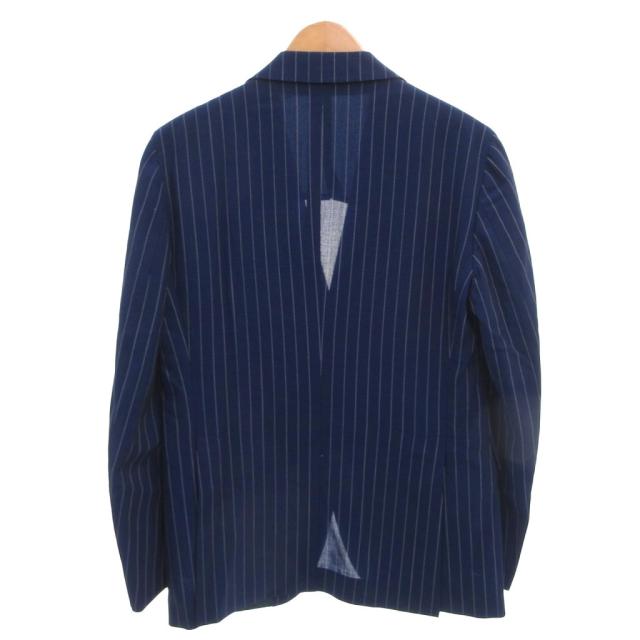【中古】タリアトーレ TAGLIATORE スーツ セットアップ シングル ジャケット パンツ ストライプ 2B ウール 46 青_2