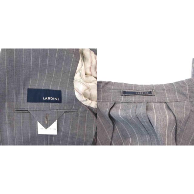 【中古】ラルディーニ LARDINI スーツ セットアップ シングル ジャケット パンツ ウール ストライプ 46 グレー_5