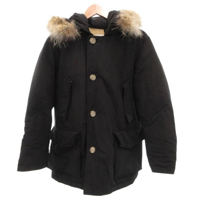 【中古】ウールリッチ WOOLRICH アークティックパーカ ダウンジャケット コヨーテファー ブルゾン フード XS 黒