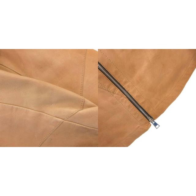 【中古】DELAN ライダースジャケット レザー 革ジャン シングル 42 茶 ブラウン /FF ■GY62 メンズ_7