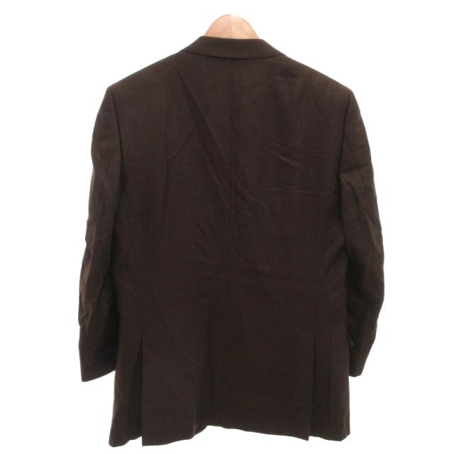 【中古】エルメネジルドゼニア Ermenegildo Zegna テーラードジャケット ブレザー カシミヤ シルク混 52 茶_1