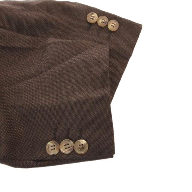 【中古】エルメネジルドゼニア Ermenegildo Zegna テーラードジャケット ブレザー カシミヤ シルク混 52 茶_4