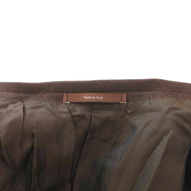 【中古】エルメネジルドゼニア Ermenegildo Zegna テーラードジャケット ブレザー カシミヤ シルク混 52 茶_5