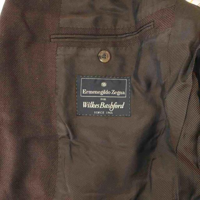 【中古】エルメネジルドゼニア Ermenegildo Zegna テーラードジャケット ブレザー カシミヤ シルク混 52 茶_6